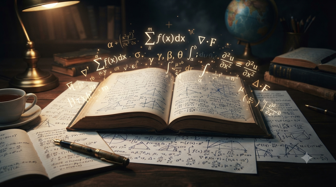 Mathematical symbols and notation used in formulas and equations