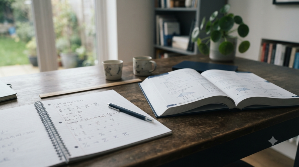 Arithmetic formulas for addition subtraction multiplication division fractions percentages and basic calculations