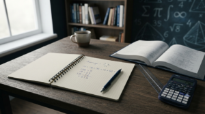 Mathematical calculation showing the formula for finding the average of numbers