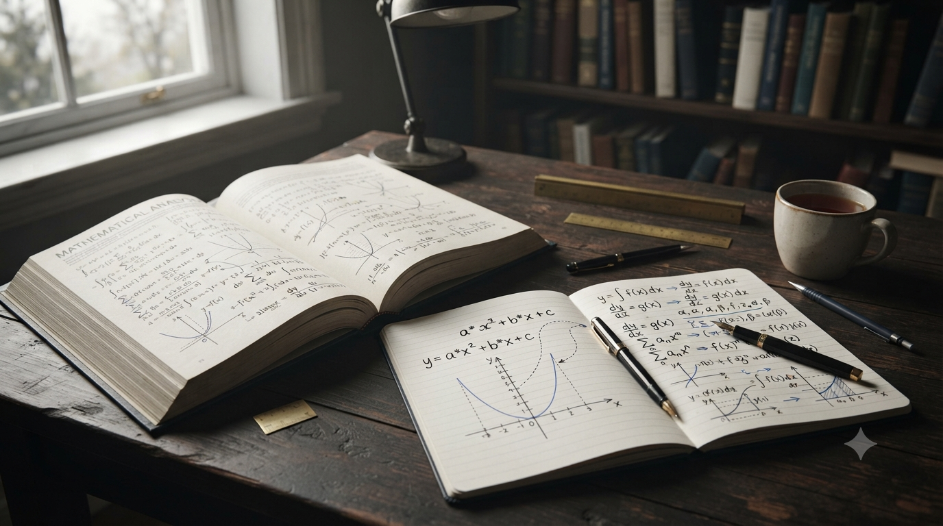 Mathematical formulas showing relationships between variables and quantities