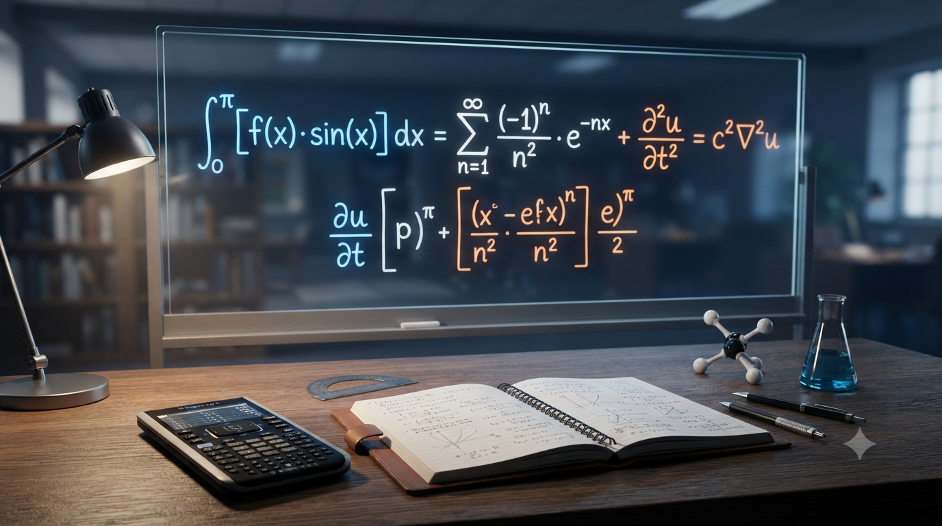 3D illustration showing the order of operations used when calculating mathematical and scientific formulas