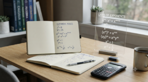 Powers and exponents formulas with basic exponent rules for beginners