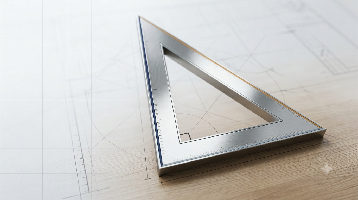 3D model of a right-angled triangle showing its perpendicular sides and hypotenuse